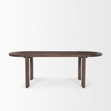 Load image into Gallery viewer, 91" Brown Solid Wood Oval Dining Table
