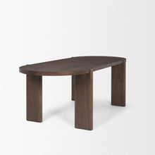Load image into Gallery viewer, 91" Brown Solid Wood Oval Dining Table
