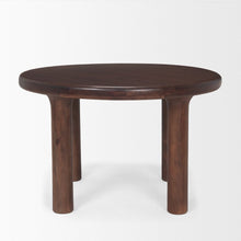 Load image into Gallery viewer, 48" Brown Solid Wood Round Top Dining Table
