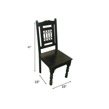 Load image into Gallery viewer, Metal And Wood Slat Back Dining Side Chair - Dark Brown
