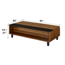 Load image into Gallery viewer, Avala - Coffee Table With Lift Top - Walnut / Black
