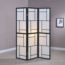 Load image into Gallery viewer, Reese - 3 Panel Room Divider Folding Shoji Screen With Accents - Beige / White
