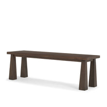 Load image into Gallery viewer, 60" Dark Brown Solid Wood Bench
