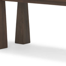 Load image into Gallery viewer, 60" Dark Brown Solid Wood Bench
