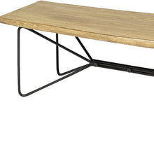 Load image into Gallery viewer, 66" Natural and Black Solid Wood Live Edge Bench
