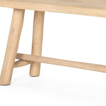 Load image into Gallery viewer, 56" Natural Distressed Solid Wood Live Edge Bench
