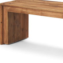 Load image into Gallery viewer, 69" Natural and Brown Wood Distressed Reclaimed Wood Bench
