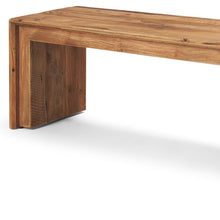 Load image into Gallery viewer, 69" Natural and Brown Wood Distressed Reclaimed Wood Bench
