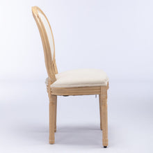 Load image into Gallery viewer, French Style Solid Wood Frame Antique Painting Fabric Back Dining Chair (Set of 2)
