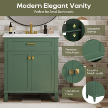 Load image into Gallery viewer, Bathroom Vanity With Ceramic Basin, Soft Close Door And Adjustable Shelves

