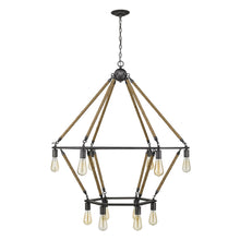 Load image into Gallery viewer, Twelve Light Metal Dimmable Chandelier - Brown / Black
