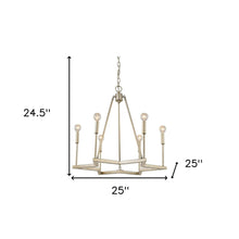 Load image into Gallery viewer, Candle Style Six Light Metal Dimmable Chandelier - Gold
