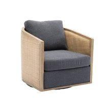 Load image into Gallery viewer, Barrel, Comfy Round Accent Sofa Chair With 360 Degree Swivel, Leisure Arm
