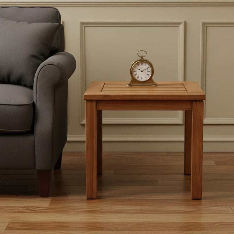 18" Solid Wood Square End Table - Brown