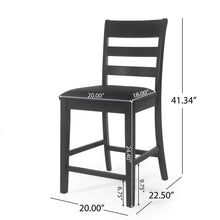 Load image into Gallery viewer, Farmhouse Upholstered Wood Counter Stools
