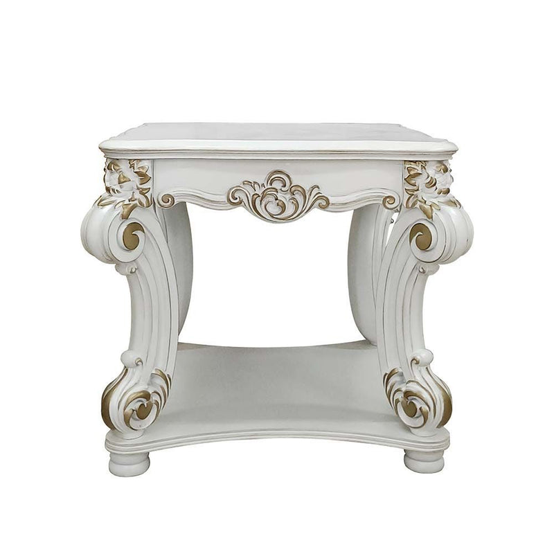 26" Manufactured Wood Square End Table - Antique Pearl
