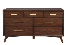 Load image into Gallery viewer, Solid Wood Seven Drawer Double Dresser - Walnut
