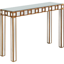 Load image into Gallery viewer, 43" Mirrored Glass Console Table - Gold
