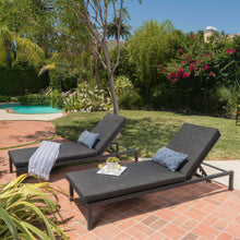 Load image into Gallery viewer, Modern Chaise Lounge With Wate Resistant Fabric Cushions
