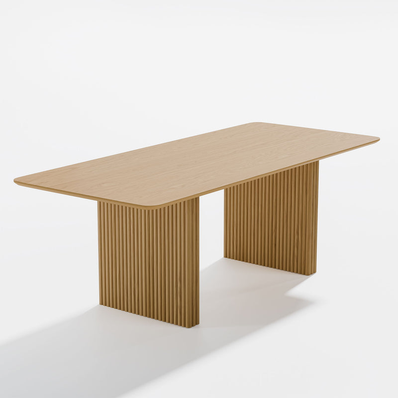 67'' Double Pedestal Base Dining Table - Natural