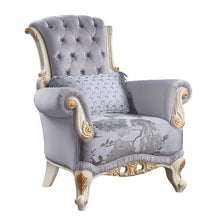 Load image into Gallery viewer, Galelvith - Chair With Pillows - Gray Fabric
