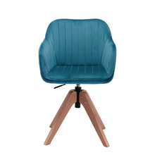 Load image into Gallery viewer, Tufted And Upholstered Velvet Dining Arm Chair - Teal Blue
