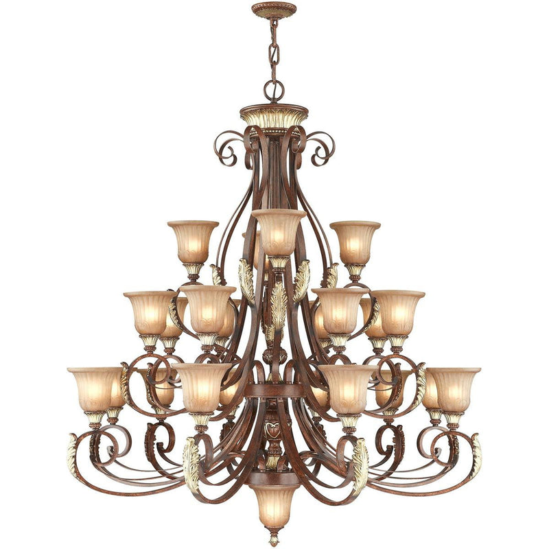 56" Multi Light Metal Dimmable Chandelier With Shades - Bronze