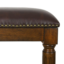 Load image into Gallery viewer, Solid Wood Backless Bar Height Bar Chair - Brown And Dark Brown
