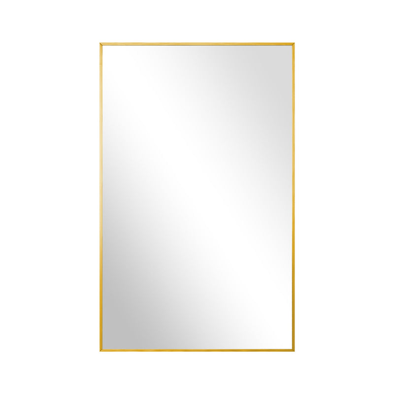 Freestanding Ornate Framed Aluminum Accent Mirror - Gold