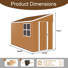 Load image into Gallery viewer, Weatherproof Storage Shed With Double Doors And Ventilation
