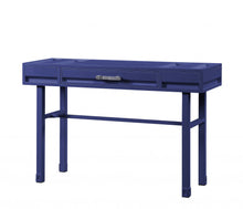 Load image into Gallery viewer, 47" Iron And Wood Vanity Table - Blue
