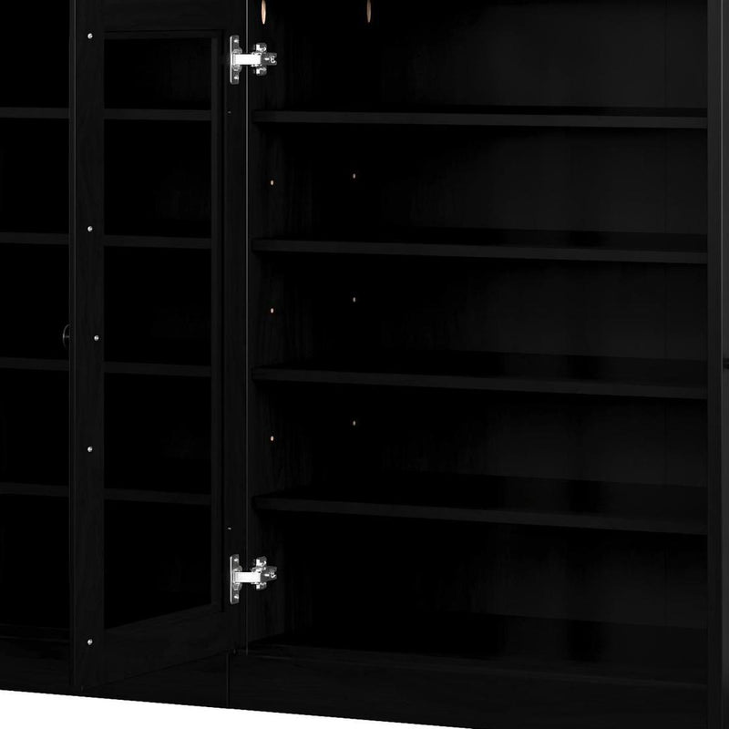 Solid Woodshoe Storage Cabinet (756020) - Black