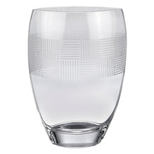 Load image into Gallery viewer, With Geometric Pattern Oval Table Vase - Clear
