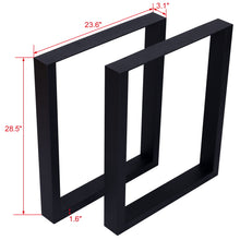 Load image into Gallery viewer, Square Table Legs, Wide Metal Table Legs, Heavy Duty Steel Desk Legs Table Leg Dining Table Legs Coffee Desk Leg (Set of 2)
