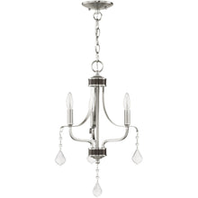 Load image into Gallery viewer, 20" Three Light Dimmable Chandelier With Shades - Nickel
