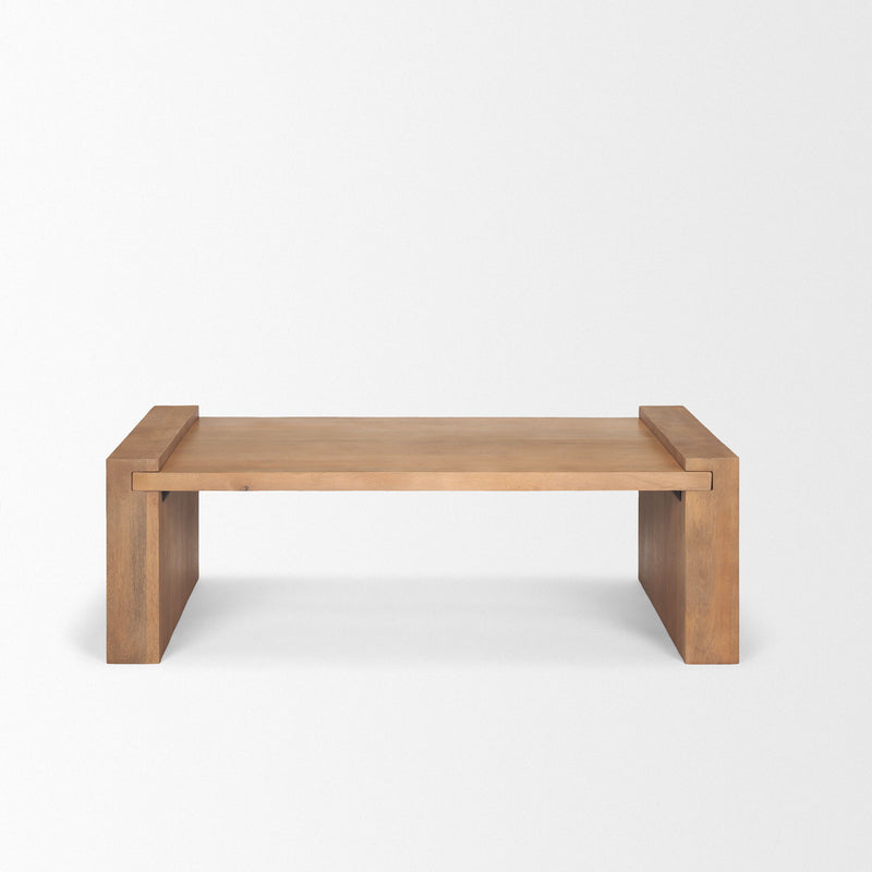 48" Solid Wood Sled Coffee Table - Natural