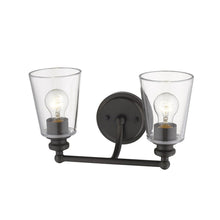 Load image into Gallery viewer, Two Light Glass Shade Wall Sconce - Antique Bronze
