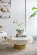 Load image into Gallery viewer, Unique Capiz Coffee Table &amp; Pedestal Base
