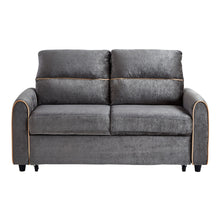 Load image into Gallery viewer, Pull Out Sofa Bed With Adjustable 3 Position Backrest, USB Charging Ports, Side Pockets
