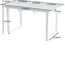 Load image into Gallery viewer, Square Extendable Dining Table With Metal Leg, Modern Space Saving Kitchen Table For Living Room
