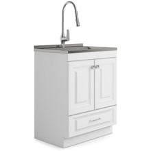 Load image into Gallery viewer, Lawrence - Laundry Cabinet With Faucet And Stainless Steel Sink
