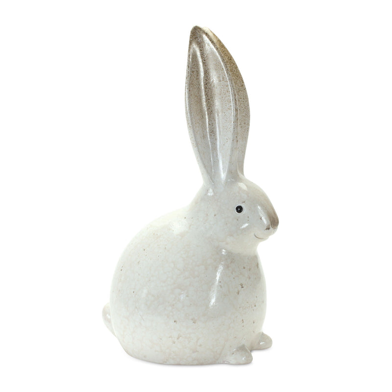 Bunny Rabbit Figurines (Set of 2) - White / Brown