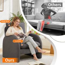 Load image into Gallery viewer, Modern Sherpa Upholstered Accent Chair, Comfortable Living Room Armchair, Lounge Chair For Bedroom, And Office
