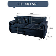 Load image into Gallery viewer, Modern Oversized Chenille Loveseat Sofa With Deep Seat And Diy Combination
