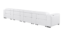 Load image into Gallery viewer, Top Grain Leather Reclining Metal USB Sofa (720425) - White
