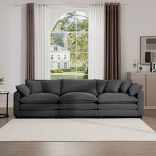 Load image into Gallery viewer, Mid-Century Modern 3 Seater Sectional Sofa With Arm And Throw Pillows
