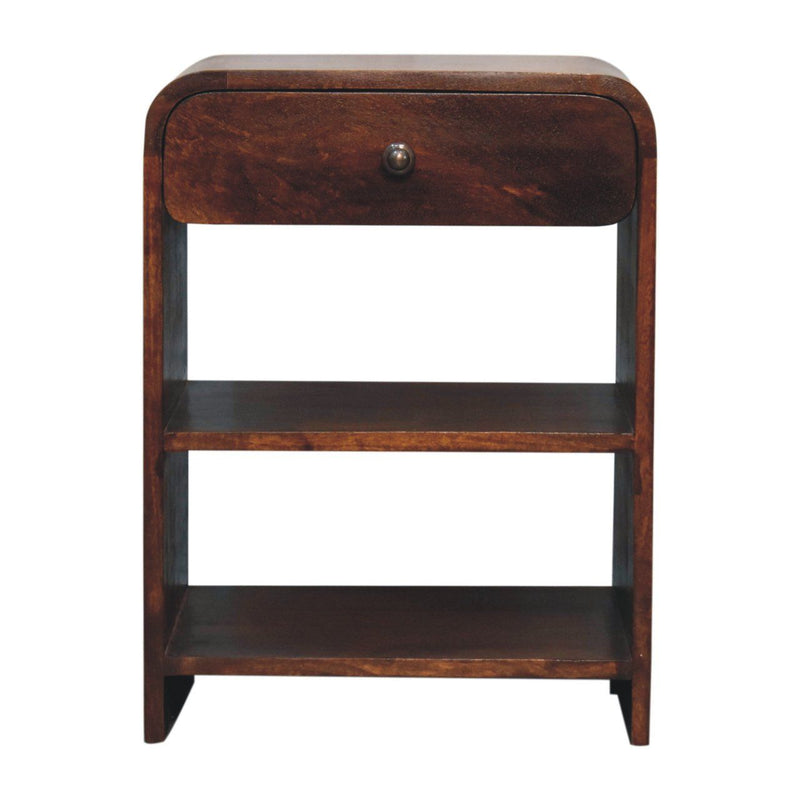 24" Solid Wood One Drawer Nightstand - Chestnut