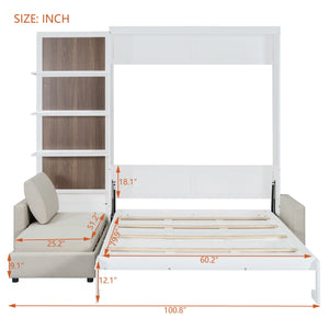 Murphy Bed With Sofa And Shelves