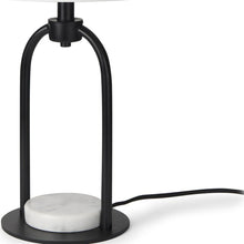 Load image into Gallery viewer, 22" Black Round Bedside Lamp With Drum Shade
