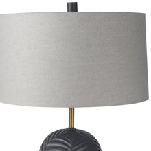 Load image into Gallery viewer, 29" Navy Blue Round Bedside Lamp With Drum Shade
